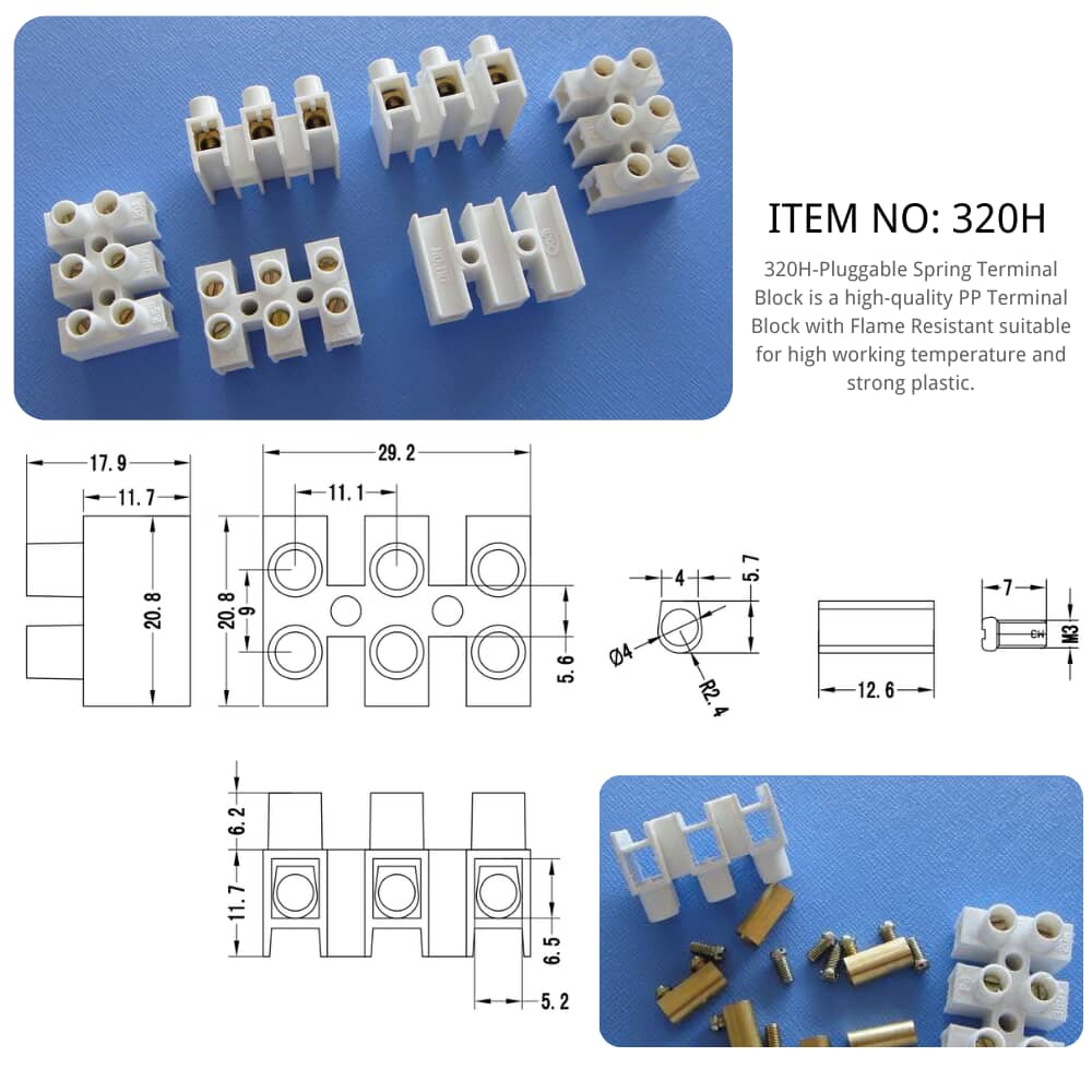 320H Pluggable Spring Terminal Block