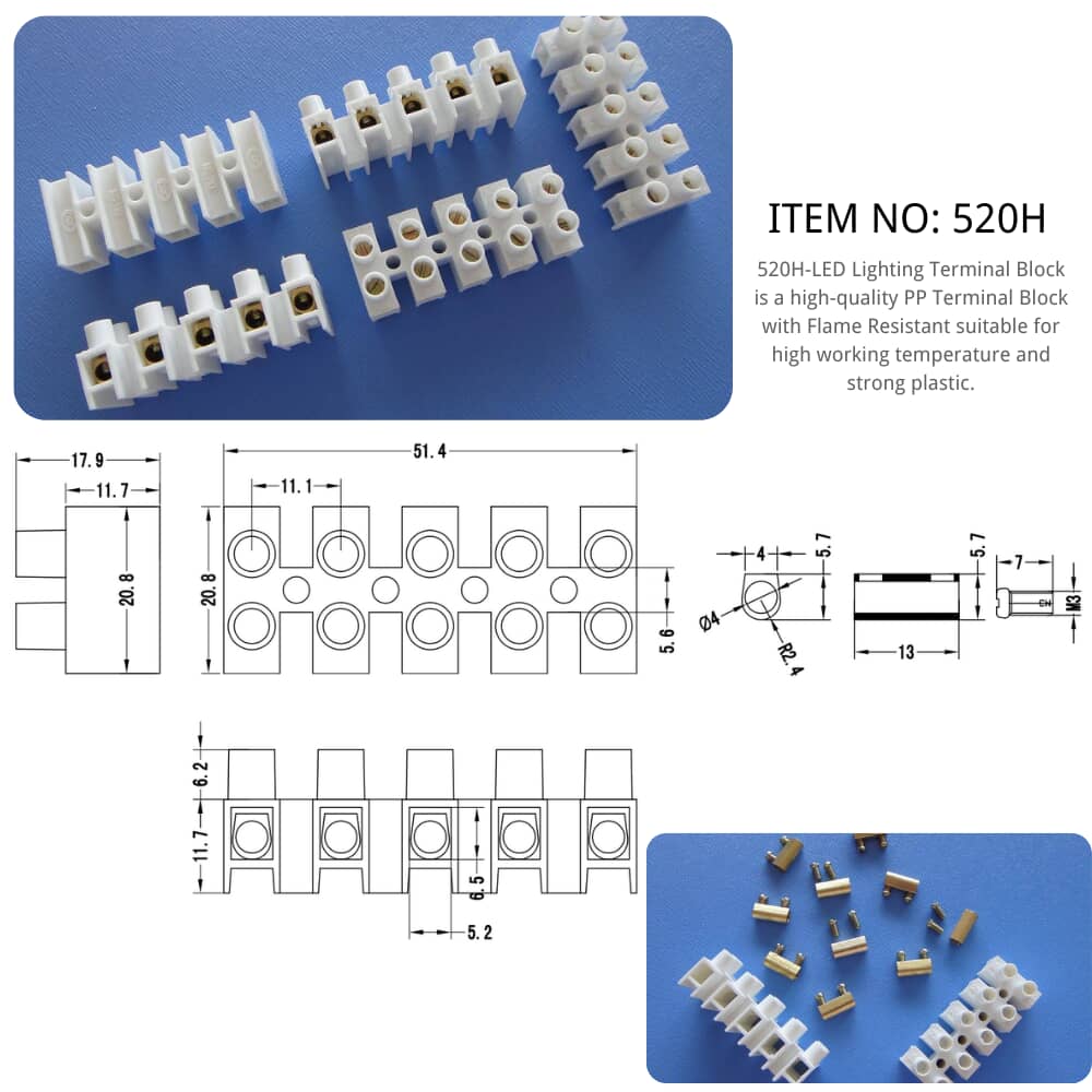 520H LED Lighting Terminal Block