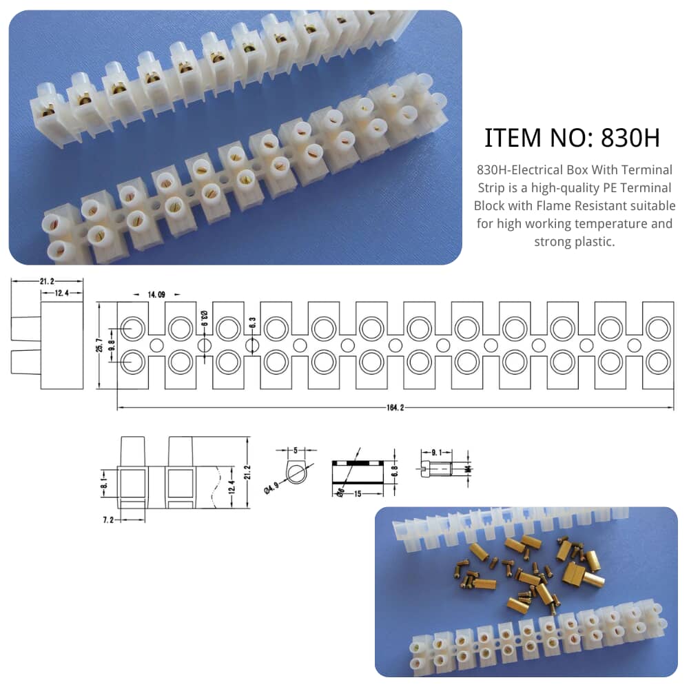 830H Electrical Box With Terminal Strip