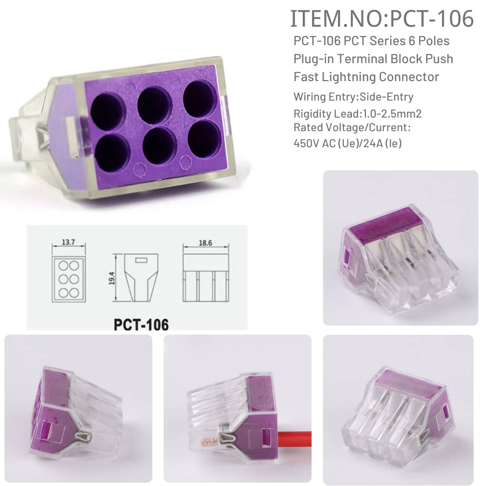 PCT-106 Push Fast Lightning Connector