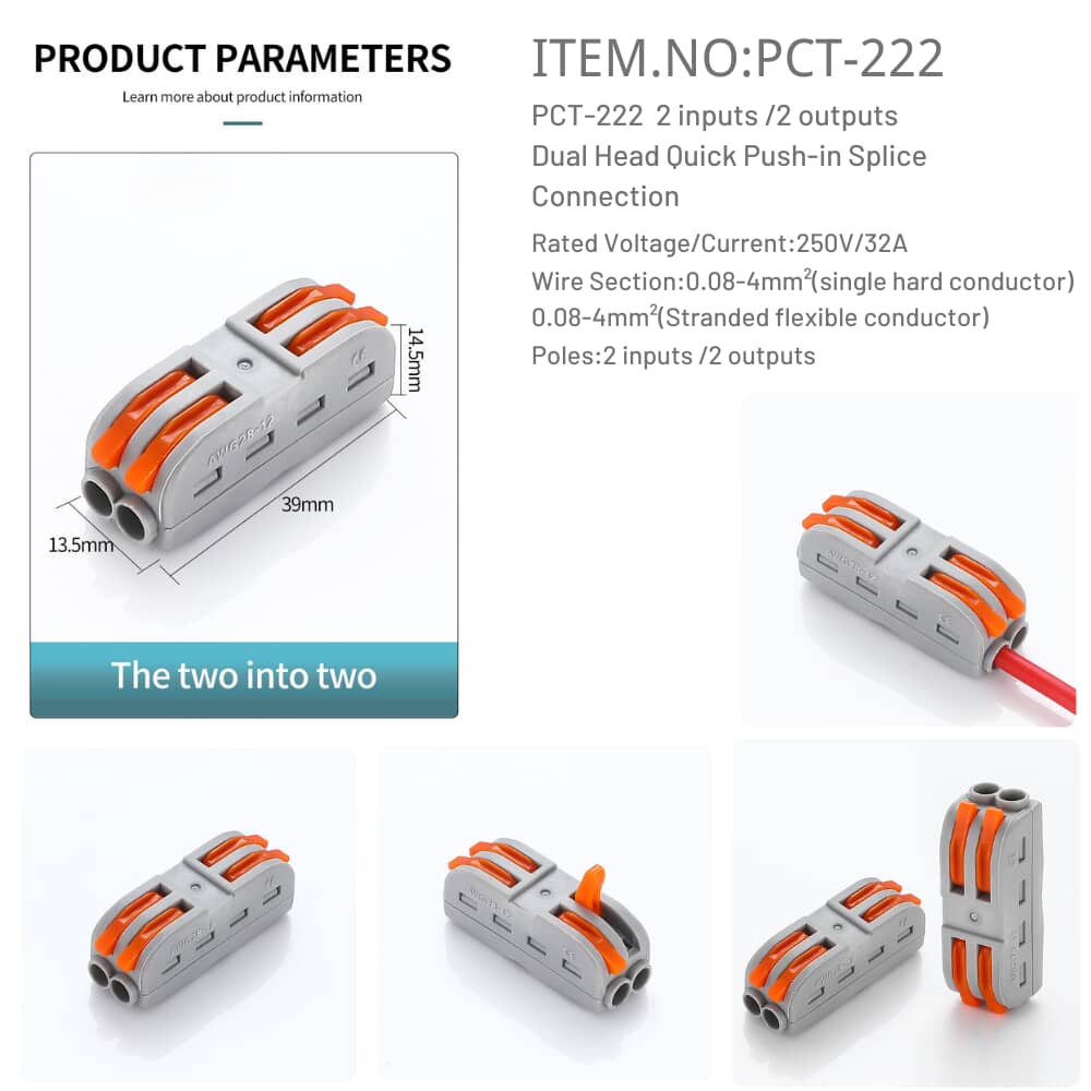 PCT-222 Push-in Splice Connection