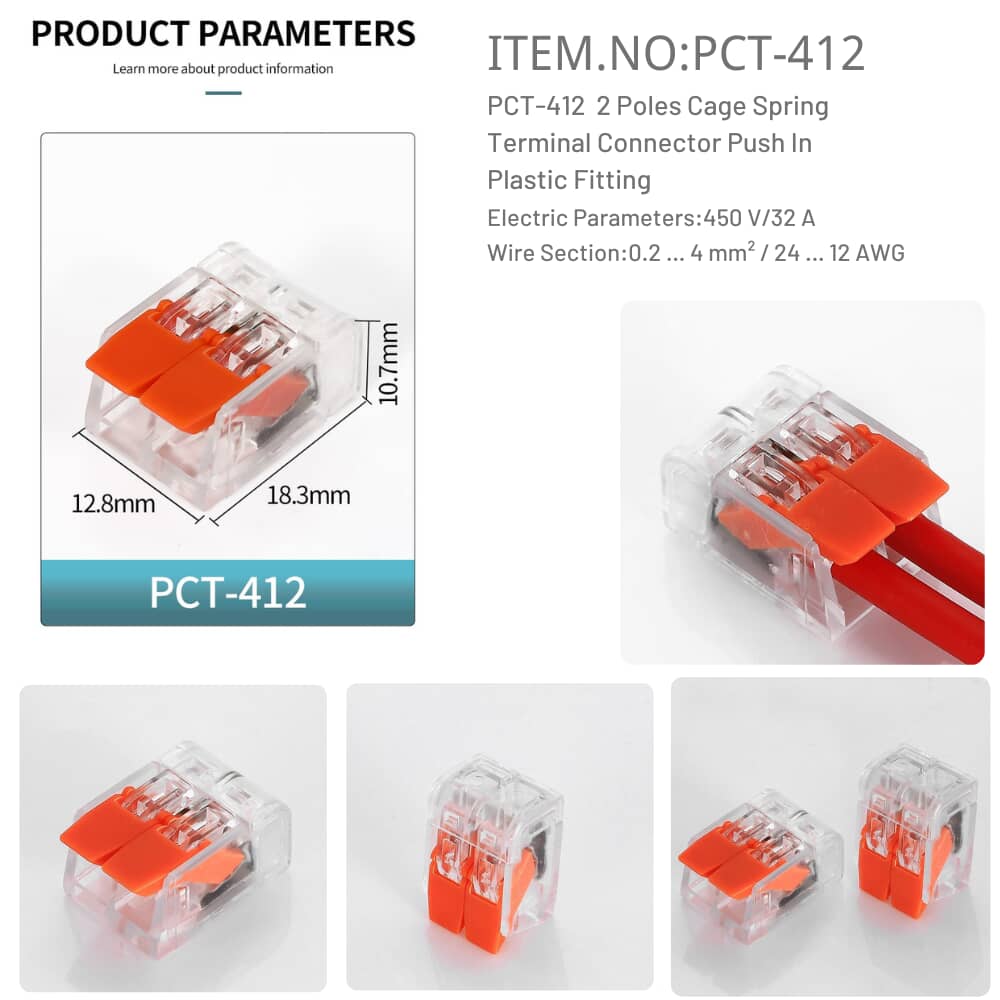 PCT-412 Push In Plastic Fitting