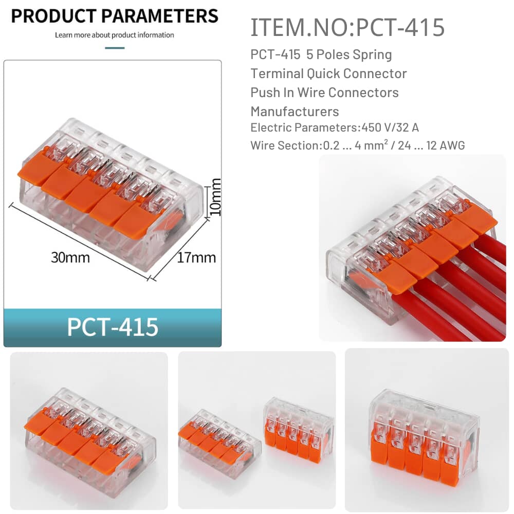 PCT-415 Push In Wire Connectors Manufacturers