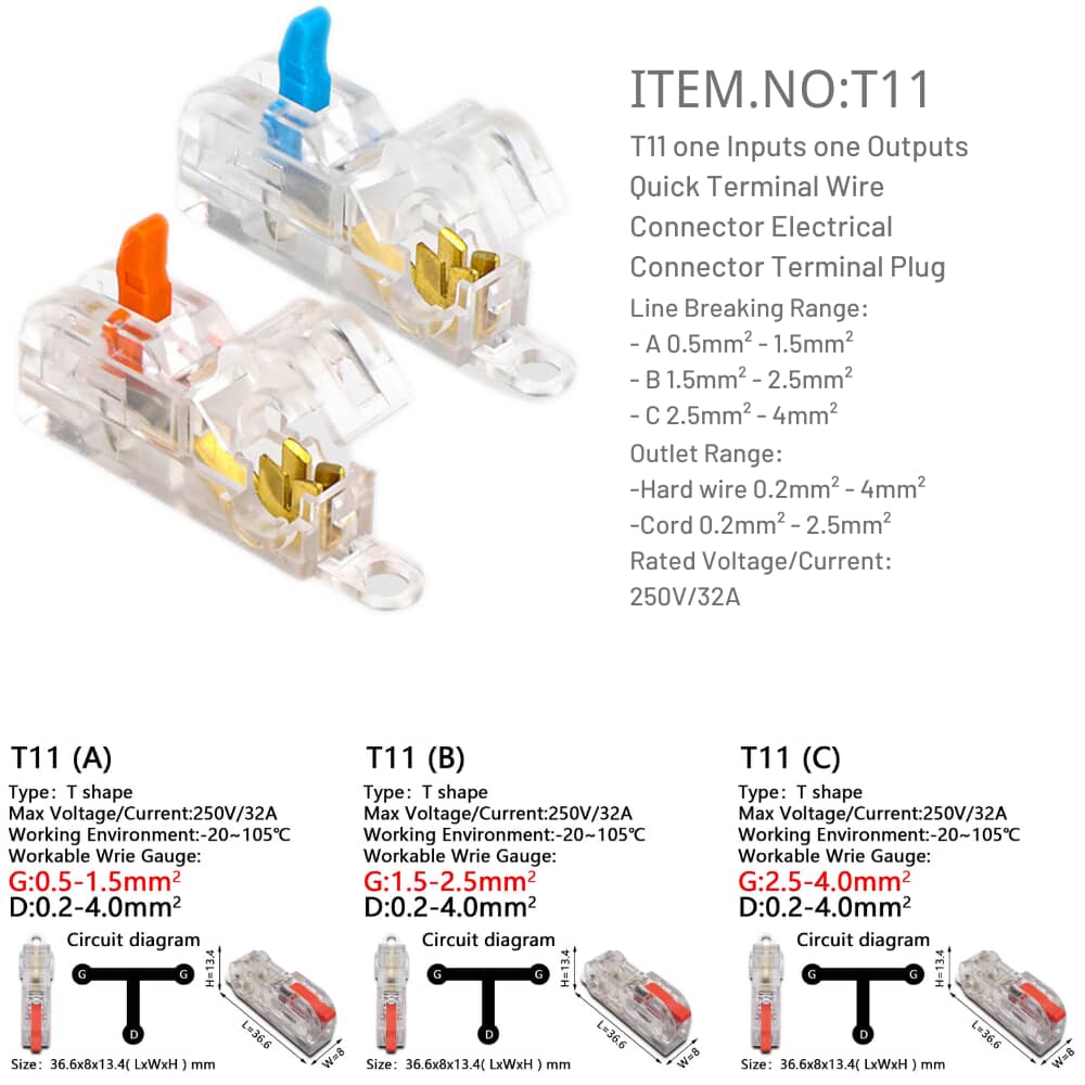 T11 Electrical Connector Terminal Plug