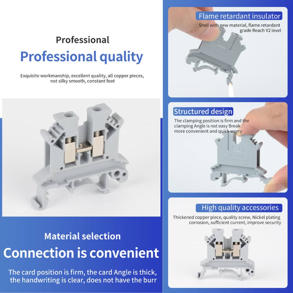 UK-1.5N din rail terminal blocks screwfix