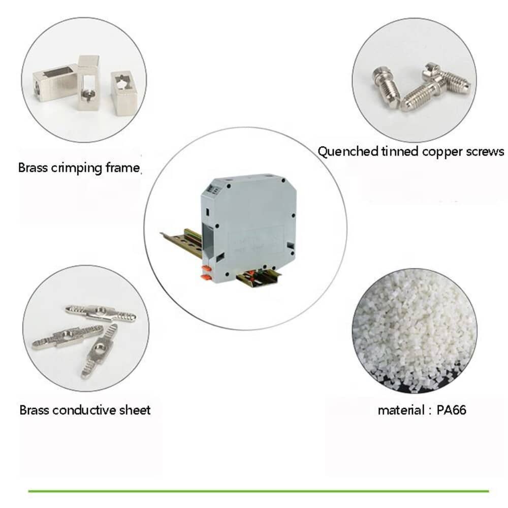 UK-150N terminal block connector din rail mount