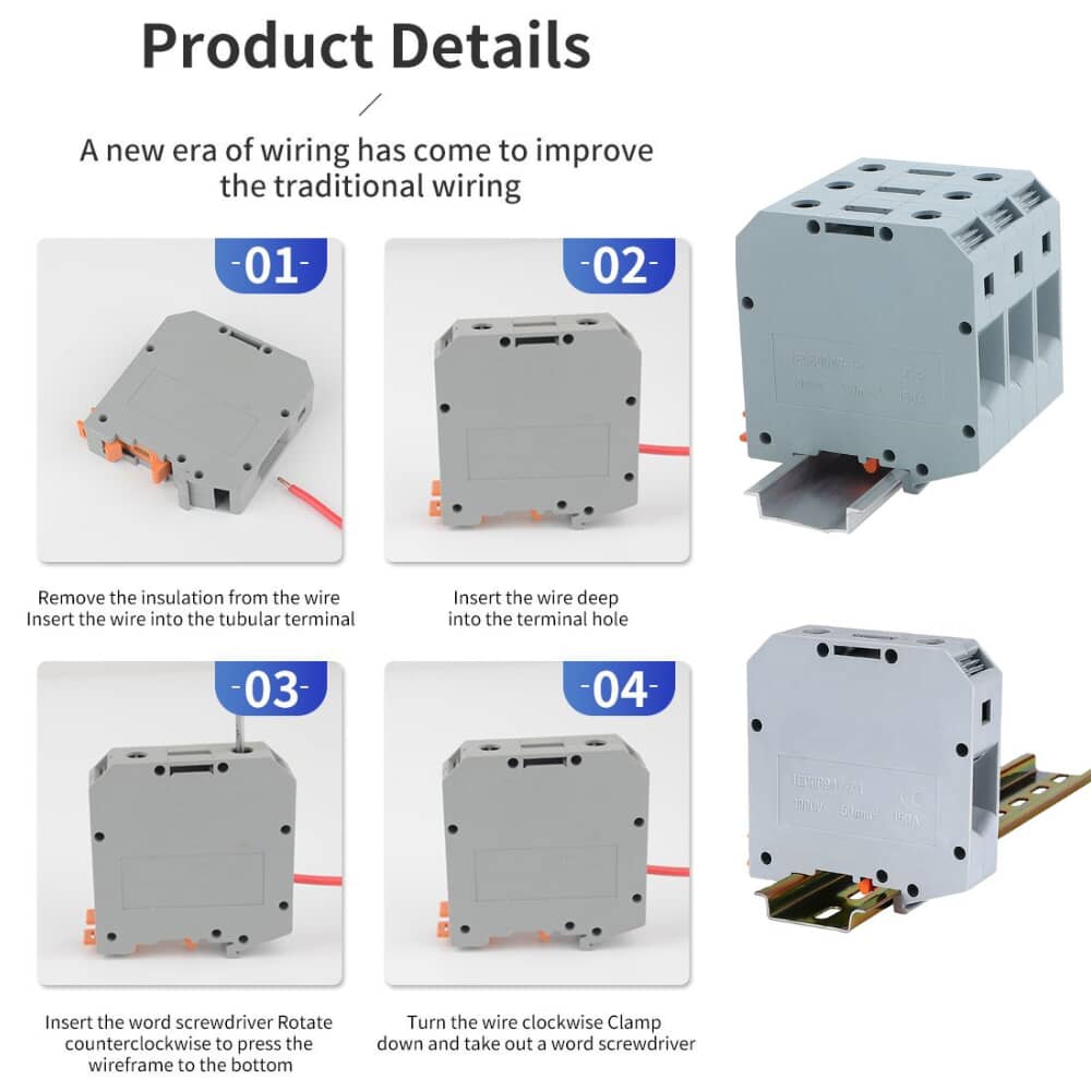 UK-50N din rail terminal blocks graybar