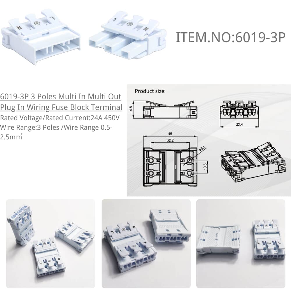 6019 Plug In Wiring Fuse Block Terminal