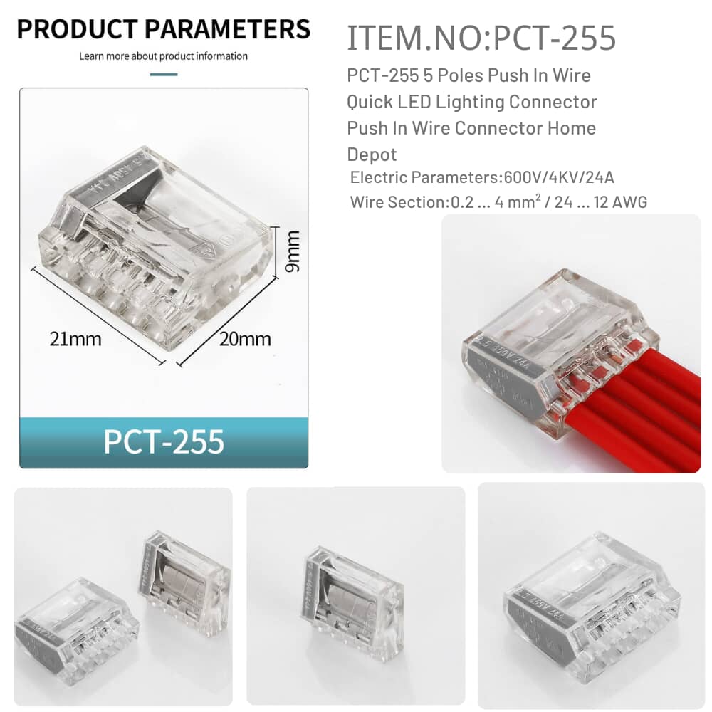 PCT-255 Push In Wire Connector Home Depot