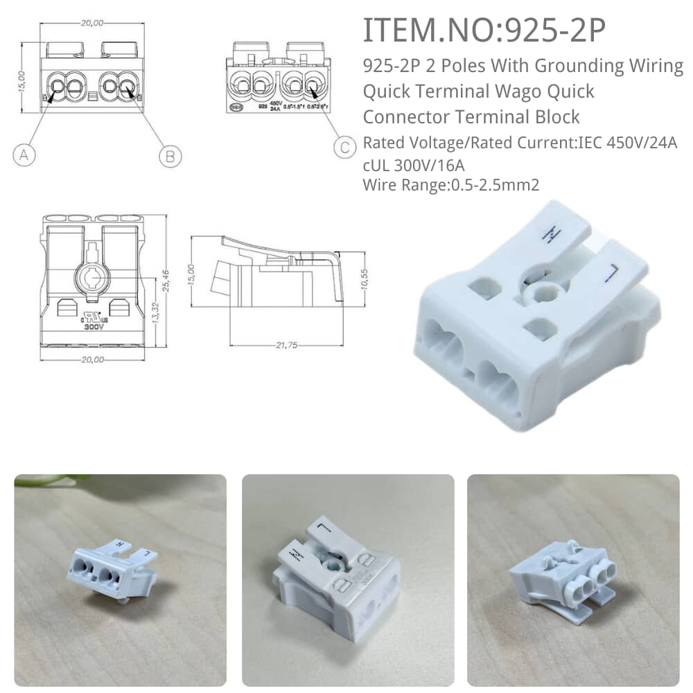 925-2P Wago Quick Connector Terminal Block