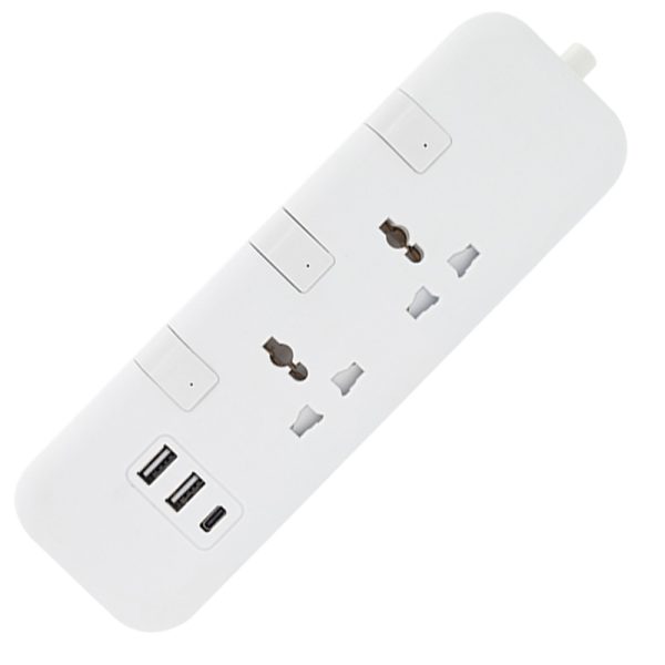 U7002B-700 Series 2 Gang Universal Extension Cord Dual USB Charging Multi Outlet Power Strip Surge Protector