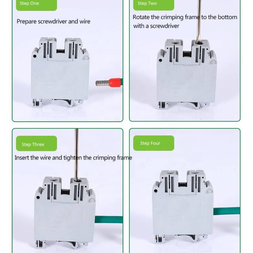 UK-35N mounting din rail in enclosure