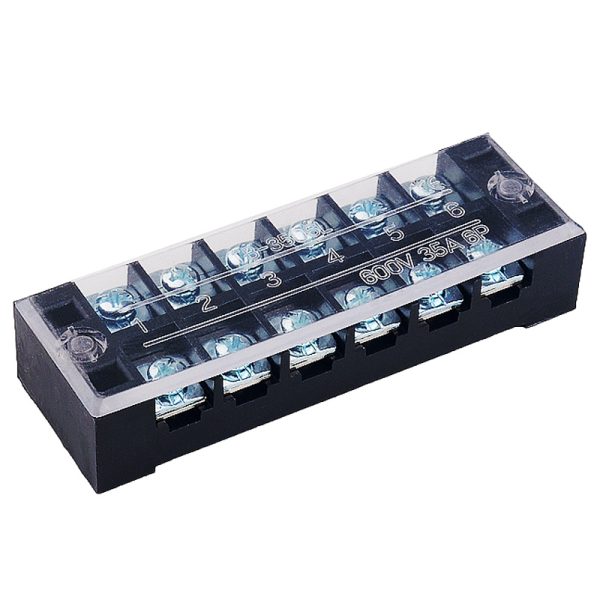 TB-3512 TB Series 35Amp 6 Poles Barrier Terminal Block With Cover