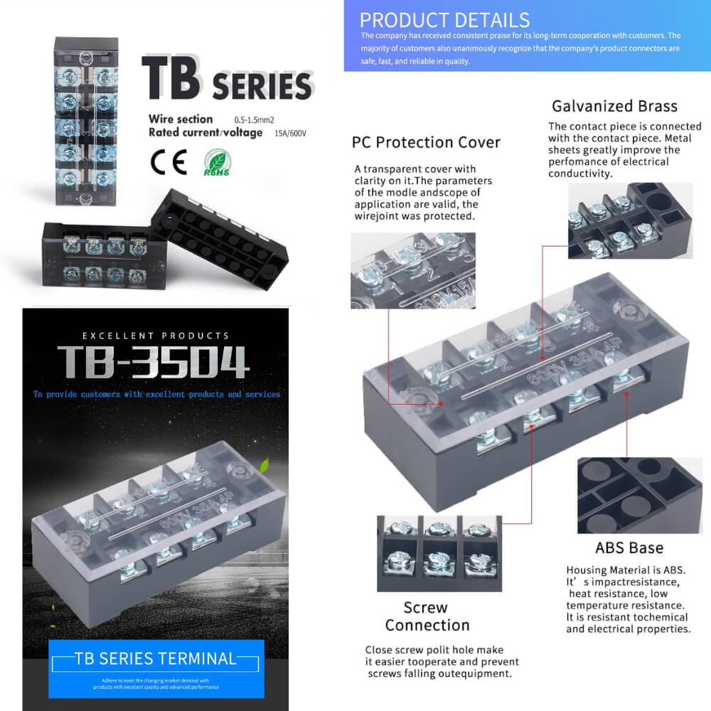 TB-3504 barrier terminal strip block