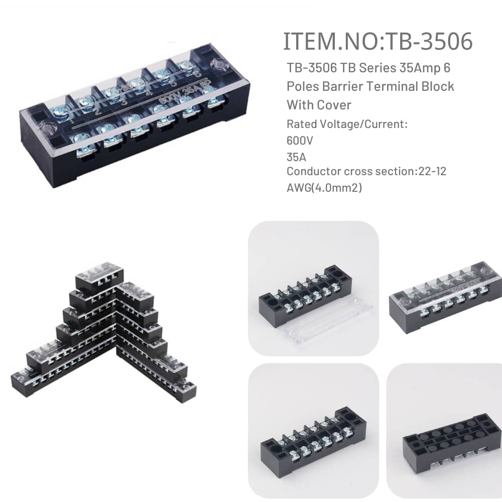 TB-3506 Barrier Terminal Block With Cover